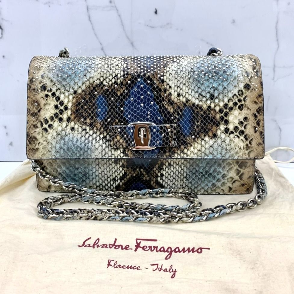 Salvatore ferragamo snakeskin bag sales