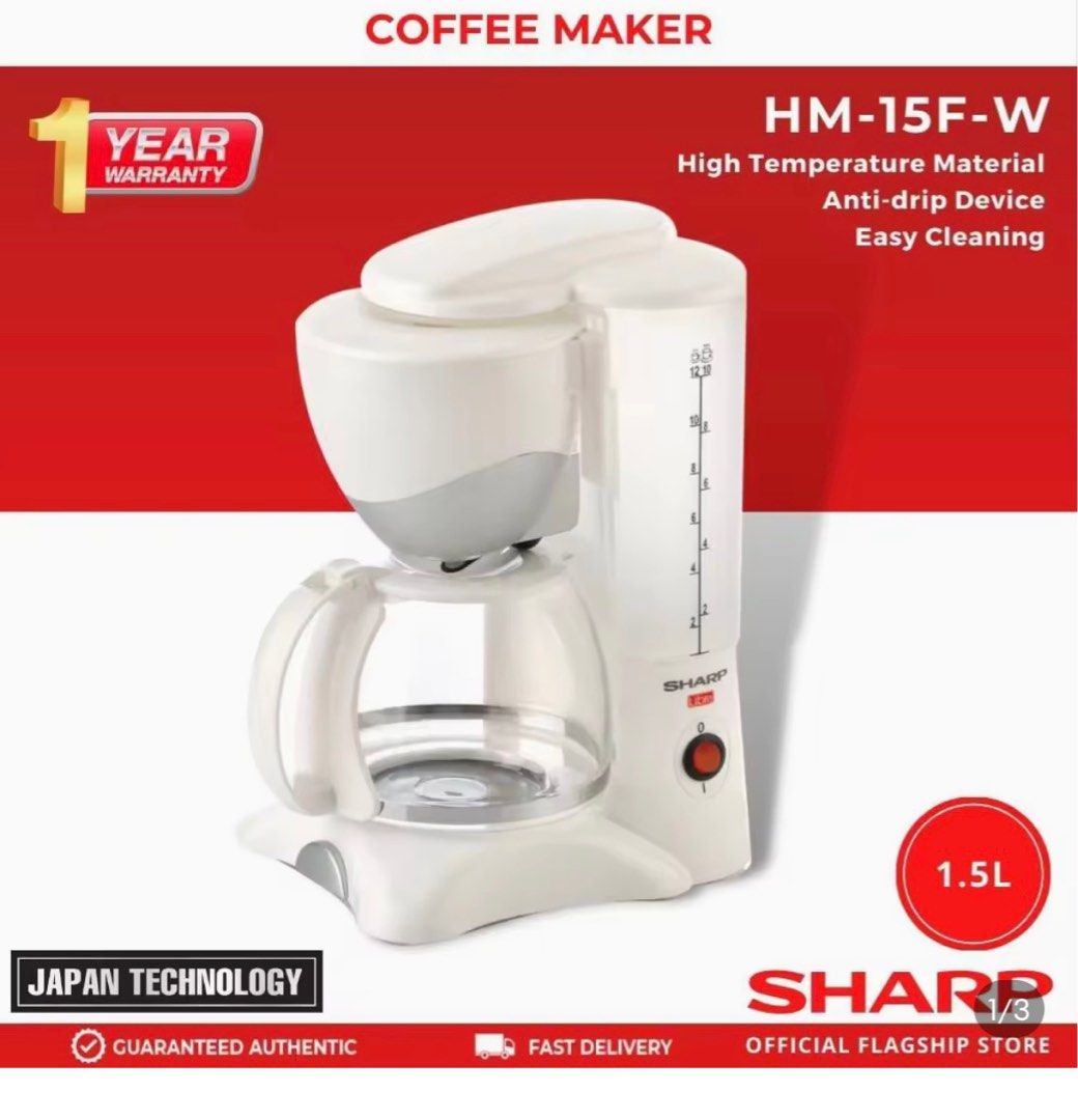 Sharp Coffee Maker 1.5L TV Home Appliances Kitchen Appliances Coffee Machines Makers on Carousell