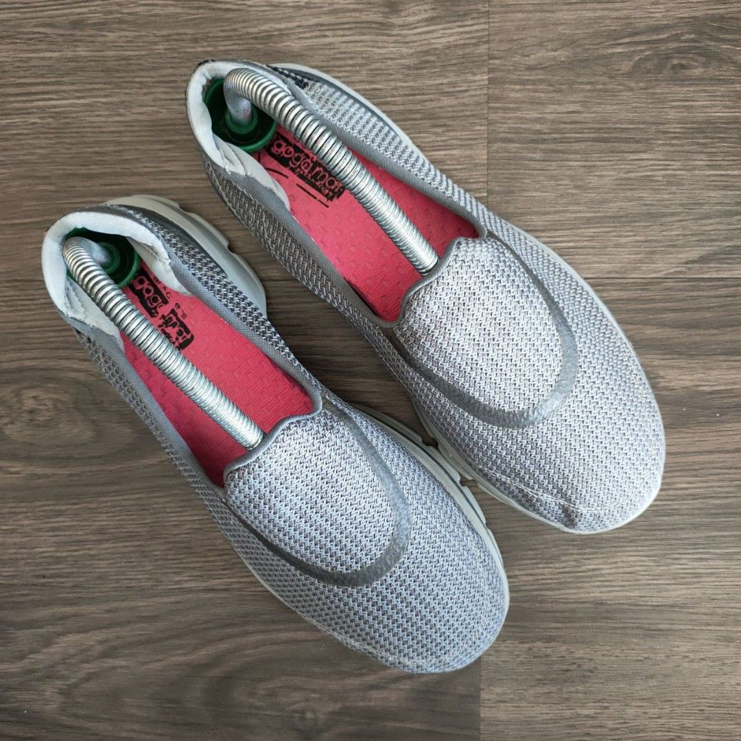 Skechers go walk shop 3 womens silver