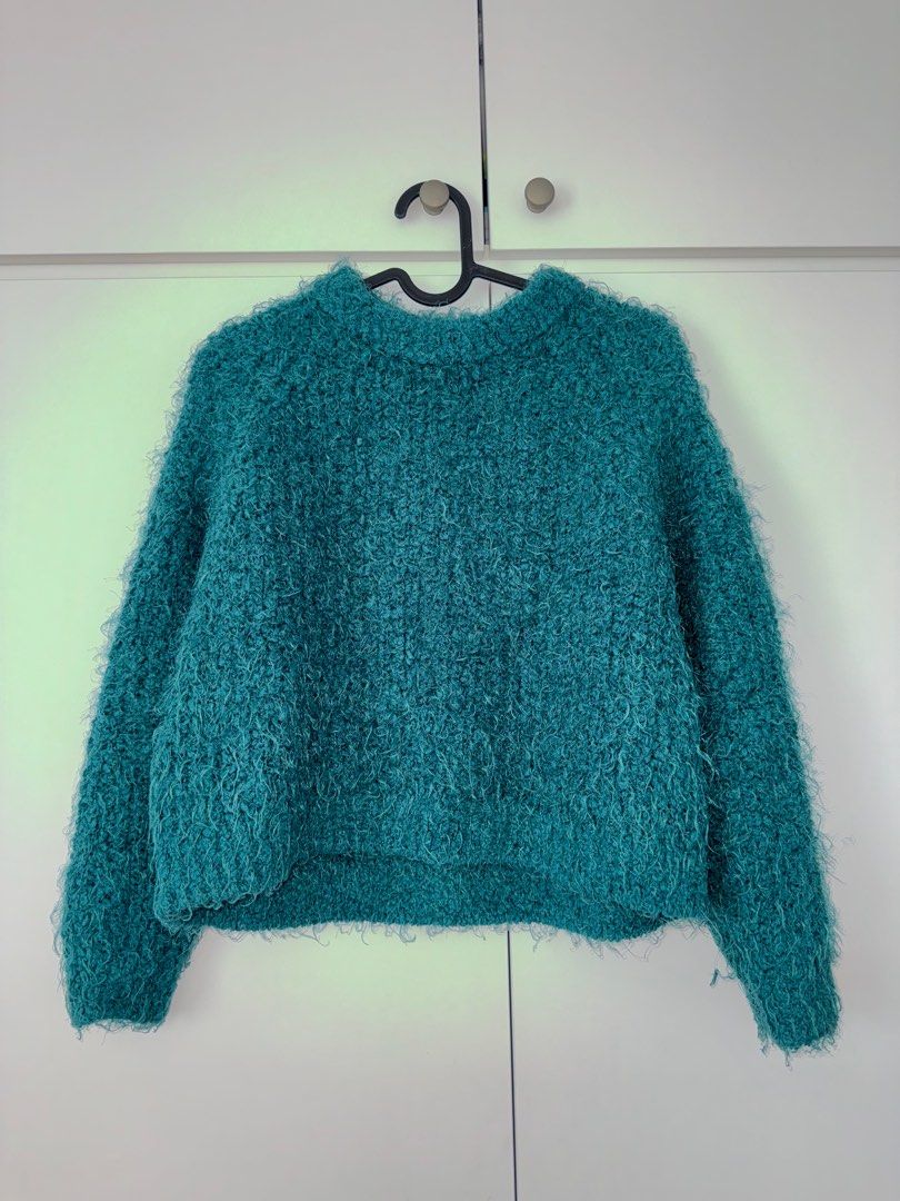 Fuzzy sweater on sale