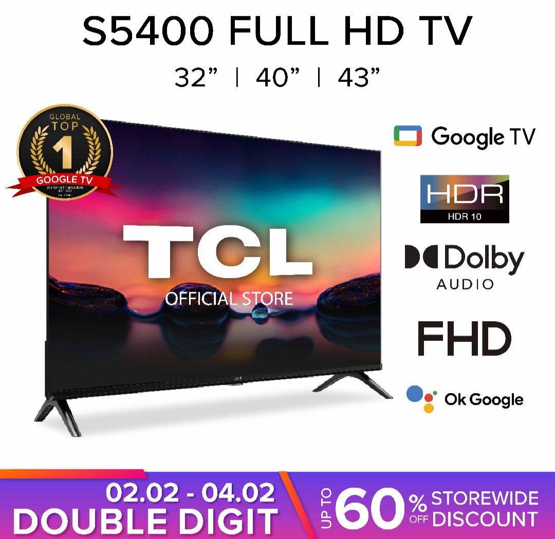 Televisor TCL 32 | S65A | HD | Android TV | HDR | Smart Tv | Dolby Audio |  Asistente de Google