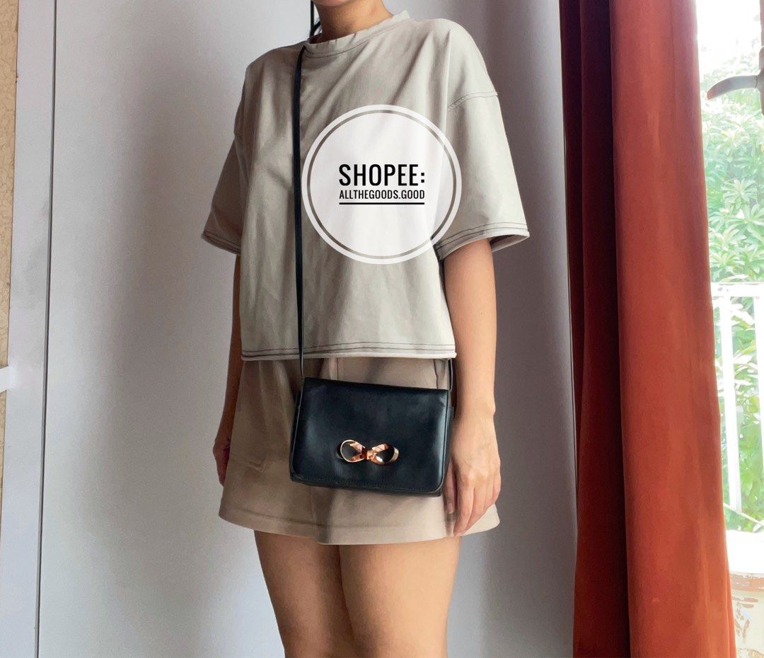 Ted Baker Khloe Loop Bow Sling Bag Barang Mewah Tas Dompet di Carousell