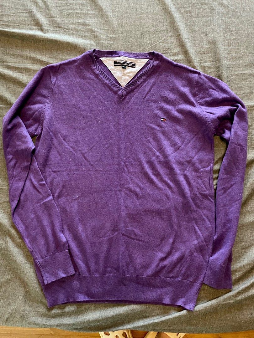 Purple tommy hilfiger sweater clearance
