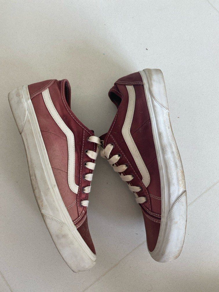 Red vans sales womens size 9