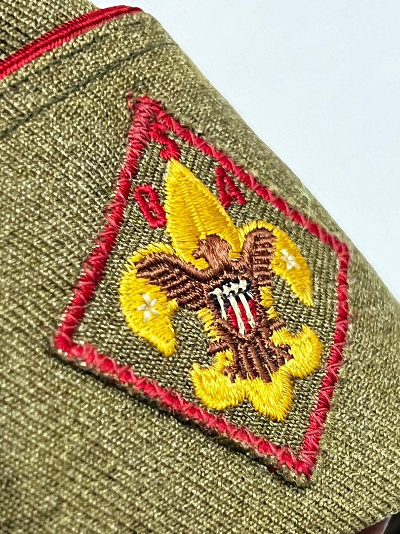 Medium Boy Scouts of American Garrison Hat With BSA Badge and 2