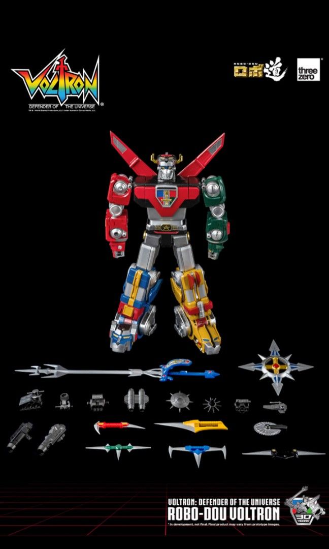 Voltron - threezero (Category: Toy Figures) located in Singapore. Submitted by tawtawtalon (Listing ID 1287724034, Image 2). Description: Original from Threezero original box never displayed checked quality - 💯% negotiable full details here: https://www.threezerohk.com/product/voltron-defender-of-the-universerobo-dou-voltron/.
