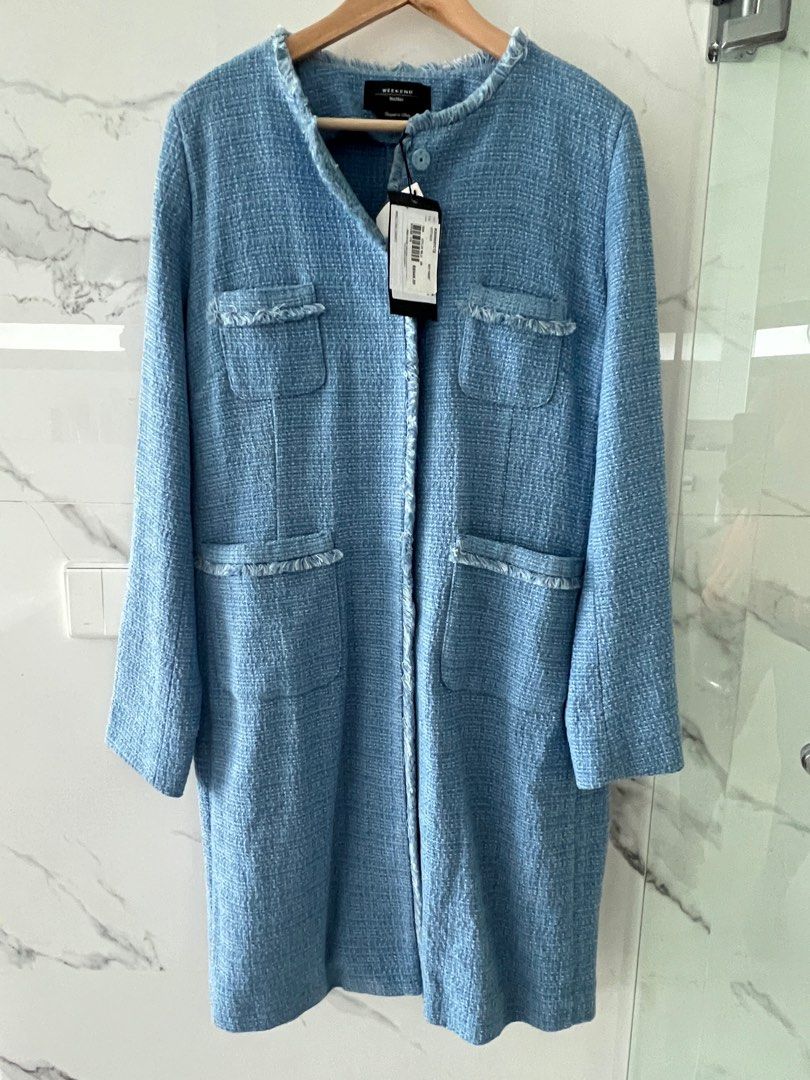 Max mara tweed coat top