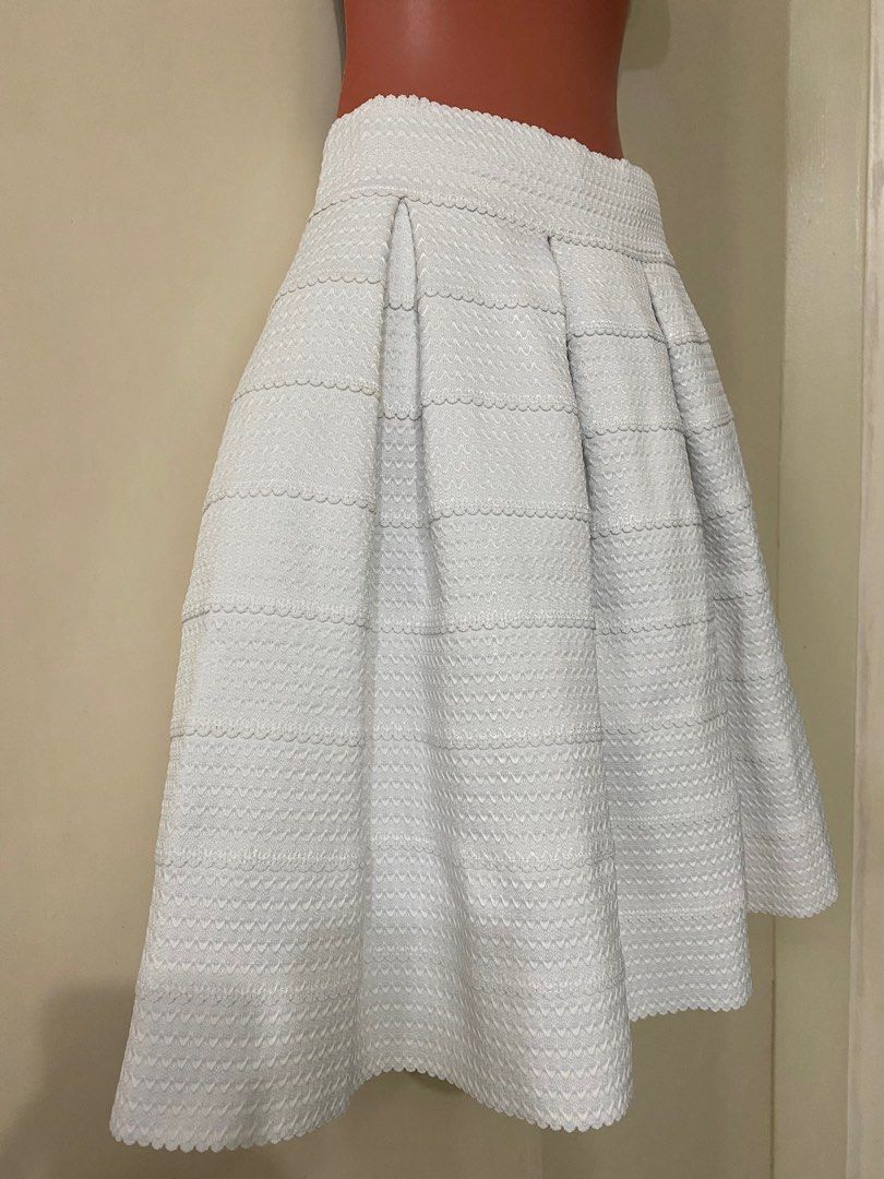 White bandage flared skirt outlet