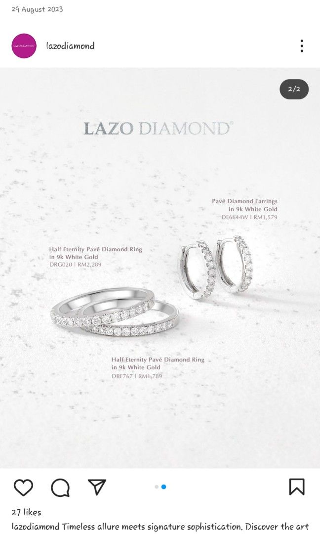 Lazo diamond earring top