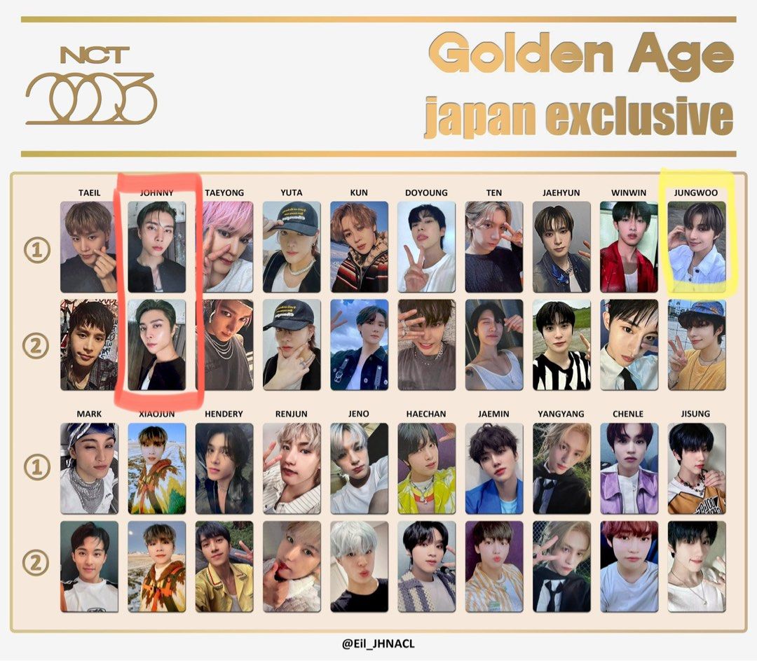 wtt nct 2023 golden age japan exclusive / mumo jungwoo johnny