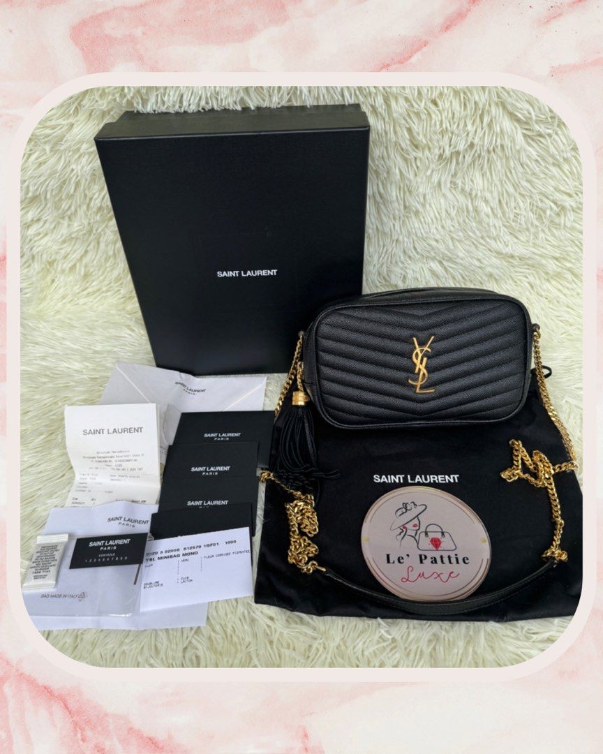 YSL Mini Lou GHW (Category: Luxury Bags & Wallets) located in Las Pinas. Submitted by Le.Pattie.Luxe (Listing ID 1287744742, Image 1). Description: 💯% Authentic 𝐘𝐒𝐋 𝐌𝐢𝐧𝐢 𝐋𝐨𝐮 𝐆𝐇𝐖 🖤𝐏𝐡𝐩 𝟓𝟕𝐤🖤 ▪️8.8/10 condition normal signs of usage only ▪️W/ verbal authentication by B101Revue (See 2nd to the last photo) ▪️Complete inclusions w/ receipt 💯% authentic or your money back ✅DTI Registered ✅BDO Checkout Merchant 💳Online credit card 
