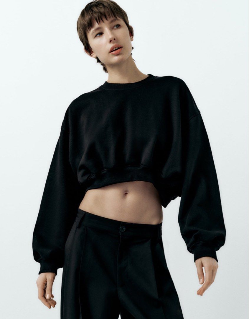 Zara cropped sweater top