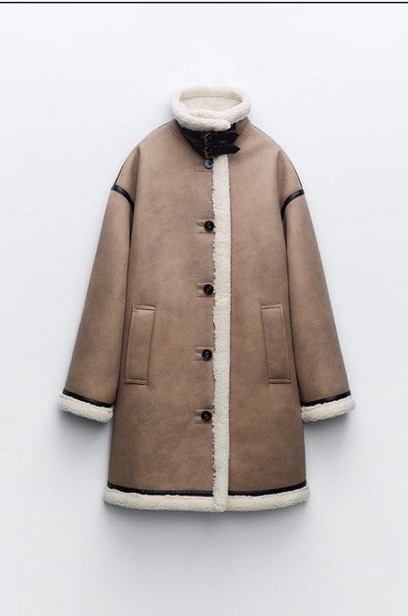 Double sided coat hotsell zara