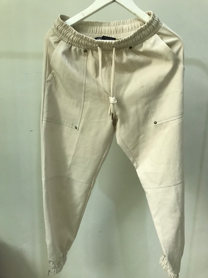 Zara beige 2025 joggers