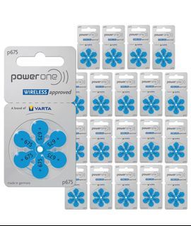 Power One Size 675 Hearing Aid Batteries