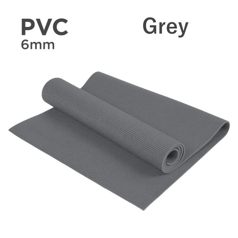 173x61CM 6mm Thick PVC YOGA MAT/Sports Gym Mat (Grey), Sports