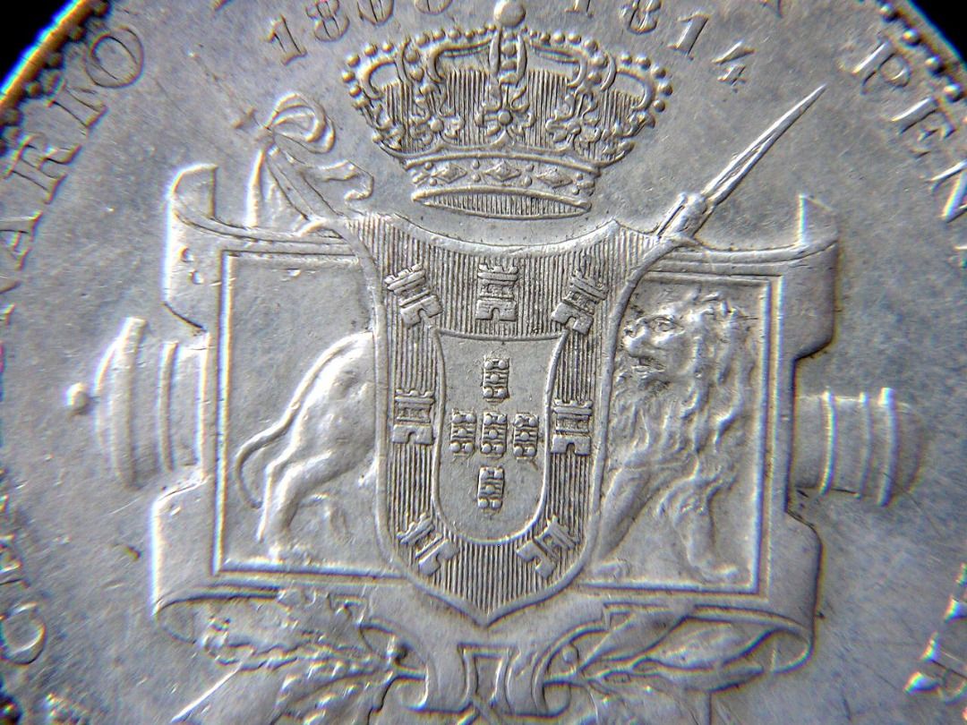 葡萄牙紀念幣-1910年葡萄牙王國紀念半島戰爭爆發100週年皇家國徽雄獅大炮1000Reis大銀幣(葡皇曼奴爾二世像,最後一款), 興趣及遊戲,  收藏品及紀念品, 錢幣- Carousell