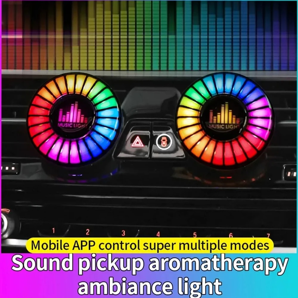 256Colors Option App Control Car Music Rhythm Lamp Air Freshener