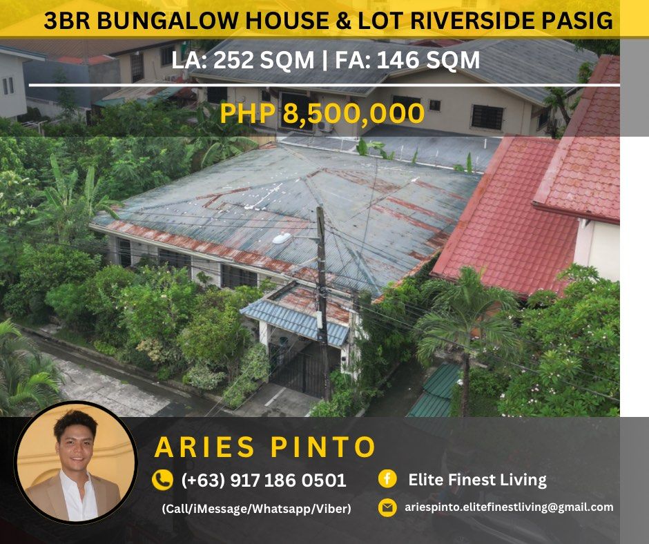 3BR Bungalow House and Lot located at Riverside Village, Brgy. Sta