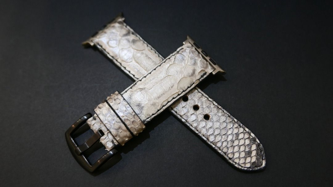 White discount leather strap