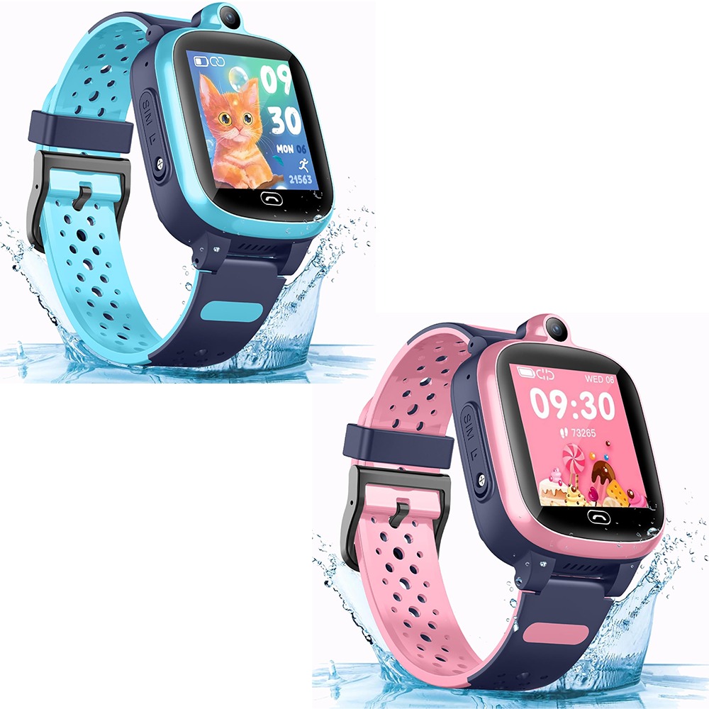 4G Kids Elderly Smart Watch Phone with GPS Tracker Global Watch for  Children Real Time Tracking Video Phone Call Text Voice Message School Mode  SOS