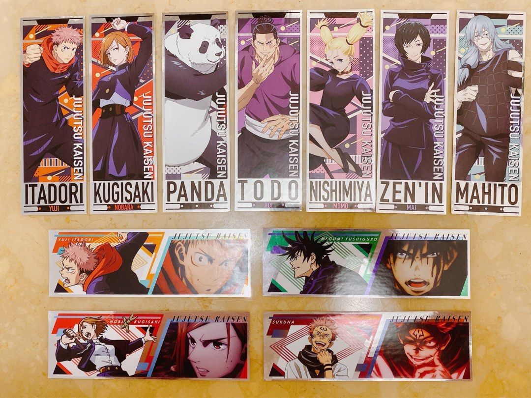 全新日版咒術迴戰Jujutsu Kaisen 呪術廻戦第一彈第1彈香口膠貼紙長貼紙長方貼紙燙金燙銀金邊銀邊金框
