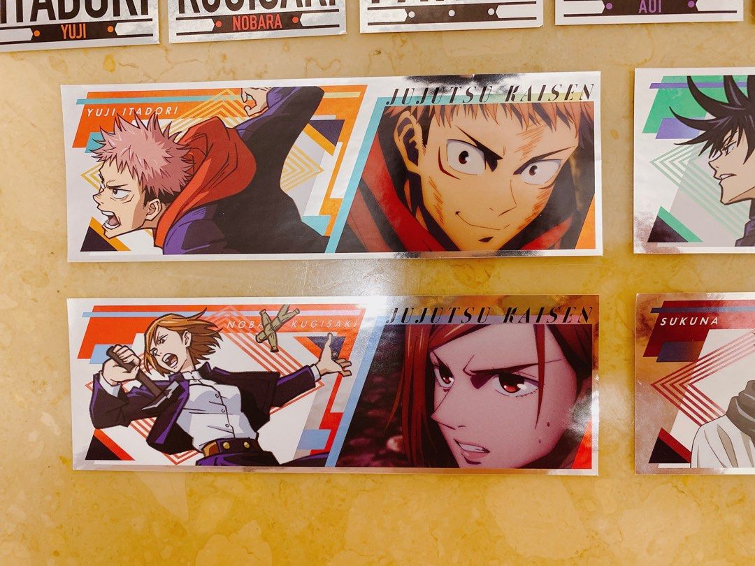全新日版咒術迴戰Jujutsu Kaisen 呪術廻戦第一彈第1彈香口膠貼紙長貼紙長方貼紙燙金燙銀金邊銀邊金框