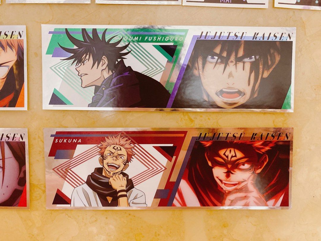 全新日版咒術迴戰Jujutsu Kaisen 呪術廻戦第一彈第1彈香口膠貼紙長貼紙長方貼紙燙金燙銀金邊銀邊金框