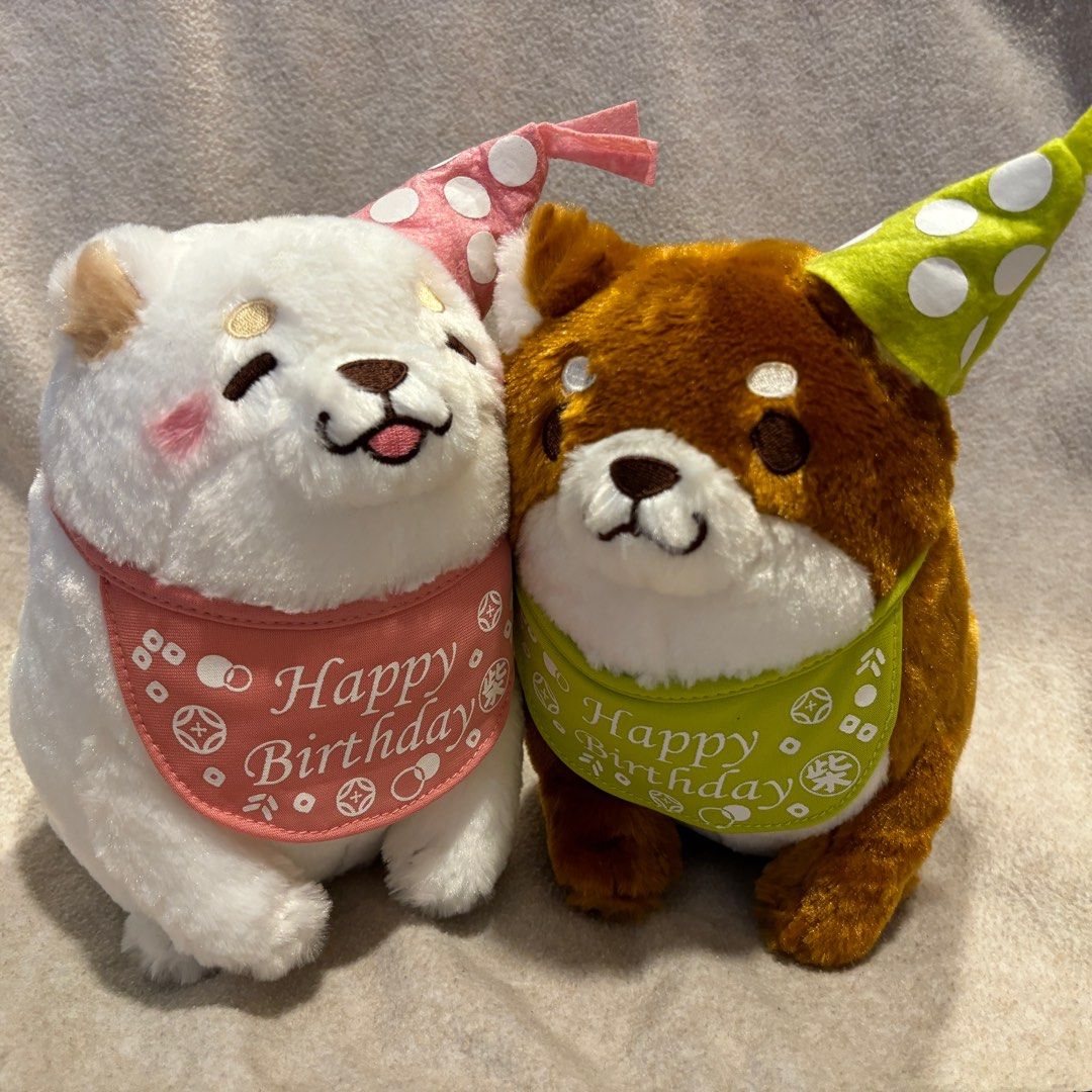 柴犬公仔景品公仔一set 2 隻生日禮物生日紀念, 興趣及遊戲, 玩具& 遊戲類- Carousell