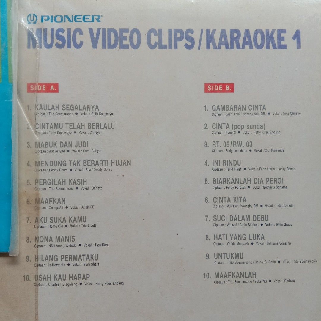 " VINTAGE ORIGINAL LASER DISC 90s LOVE SONGS ALBUM " ,KASET LASER DISC