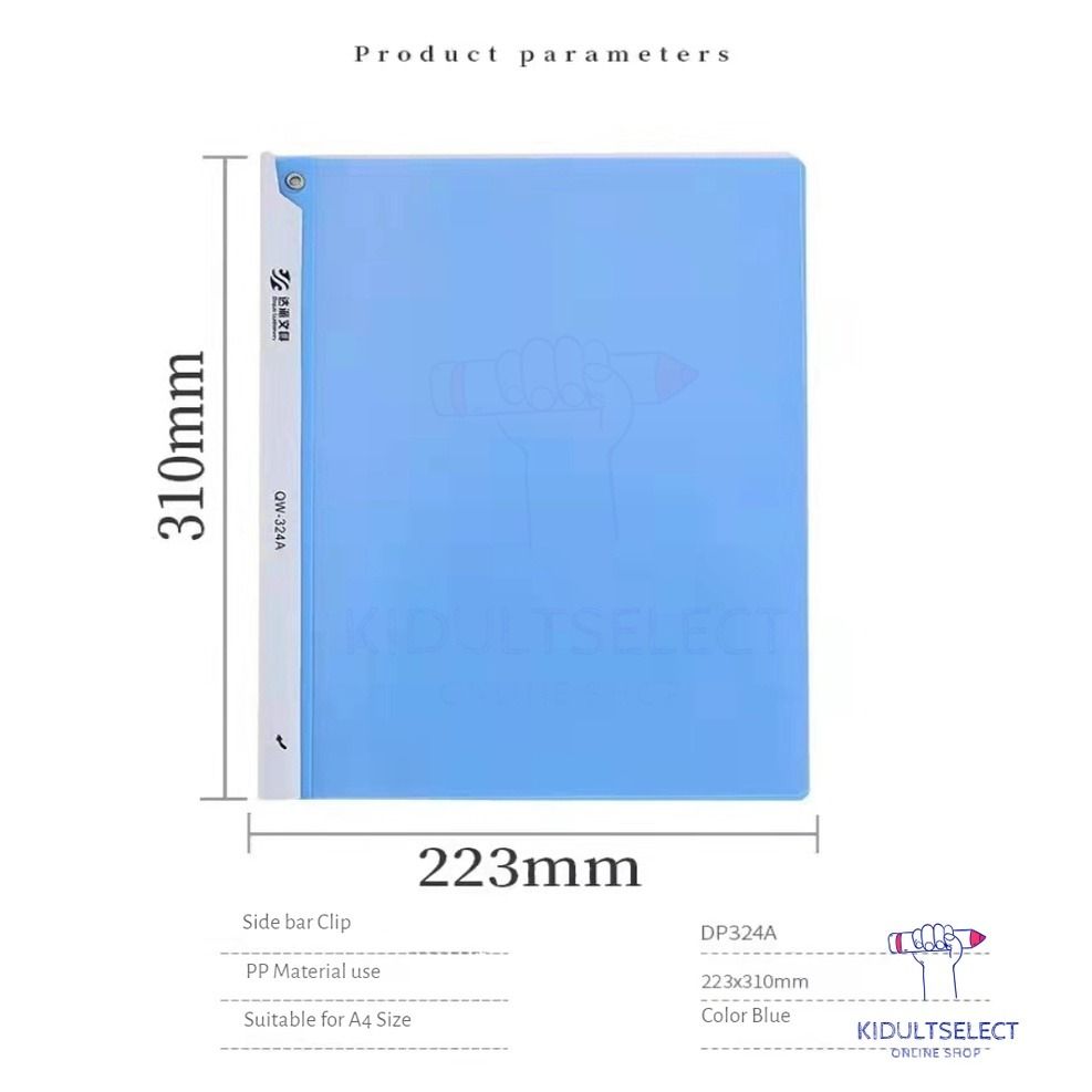 A4 Size Folder/File Organizers Folder Blue Color with Transparent ...