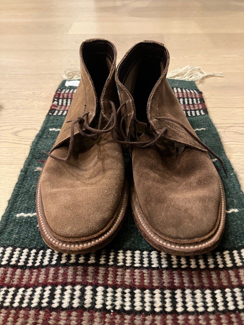 Alden unlined brown chukka (snuff suede), 男裝, 鞋, 靴- Carousell