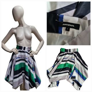 Amenpapa asymmetrical skirt striped