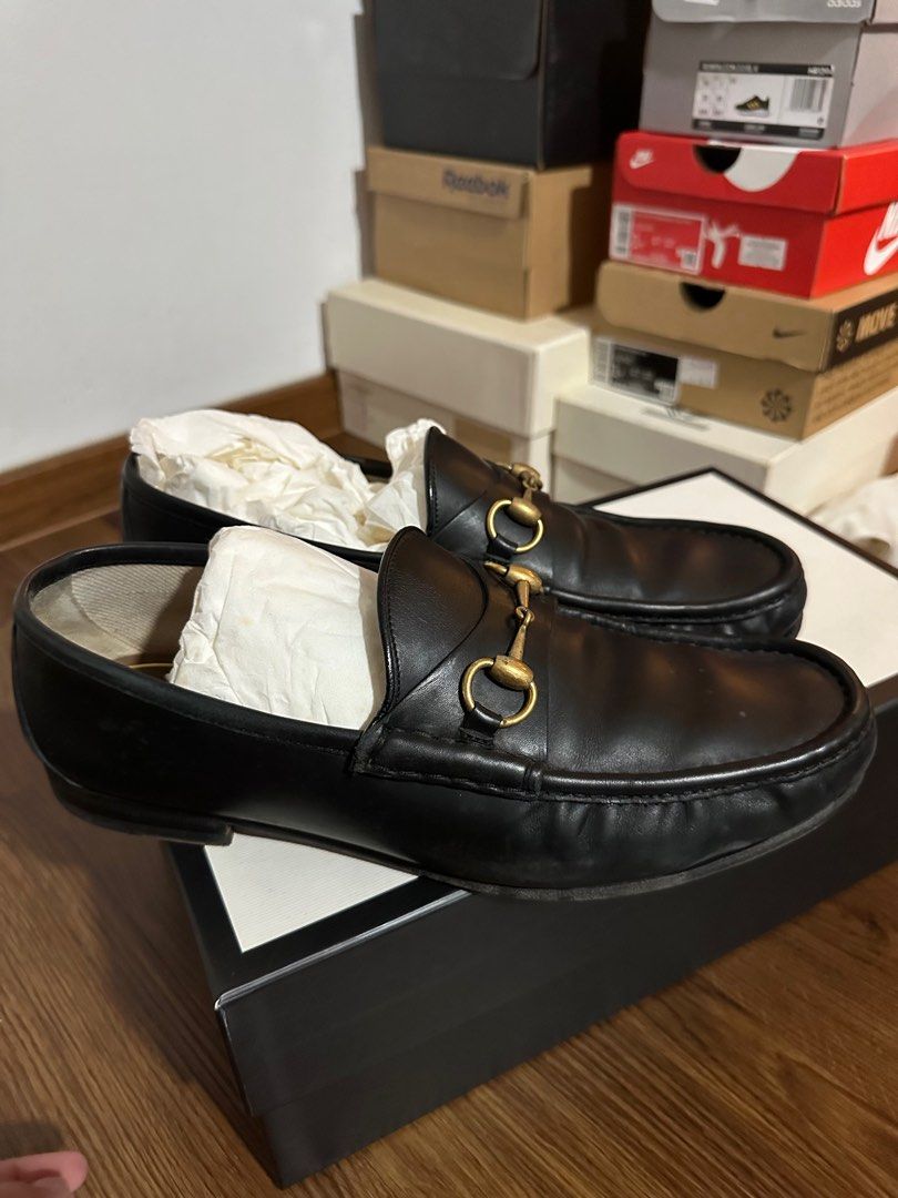 Gucci roos horsebit leather loafers deals