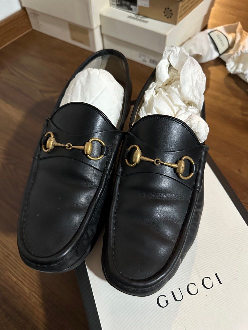 Authentic Gucci Roos Horsebit Loafers Luxury Sneakers Footwear