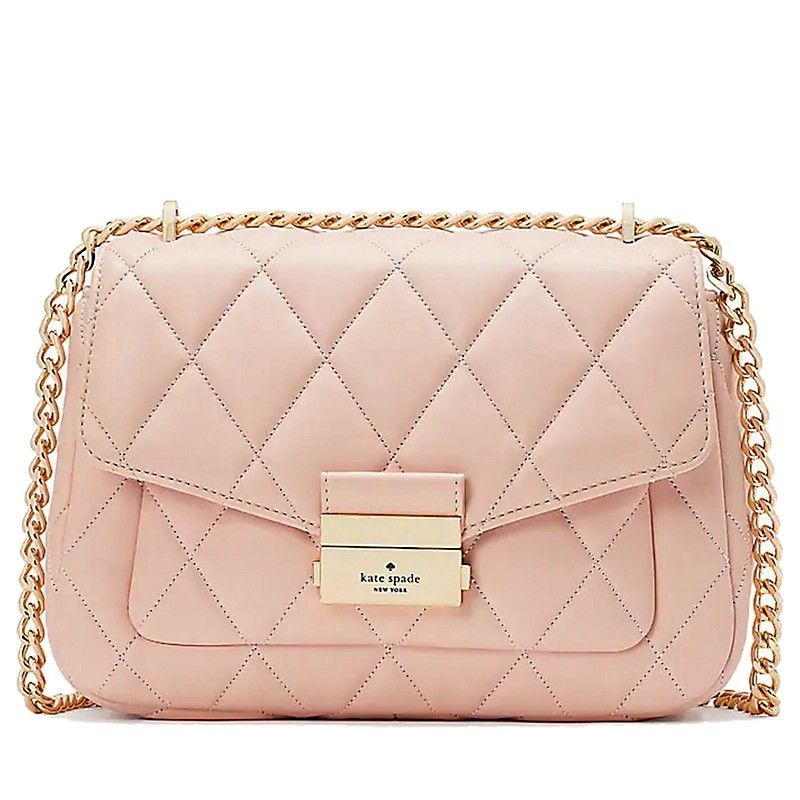 Authentic Kate Spade Conch Pink Carey way quilted bag [US
