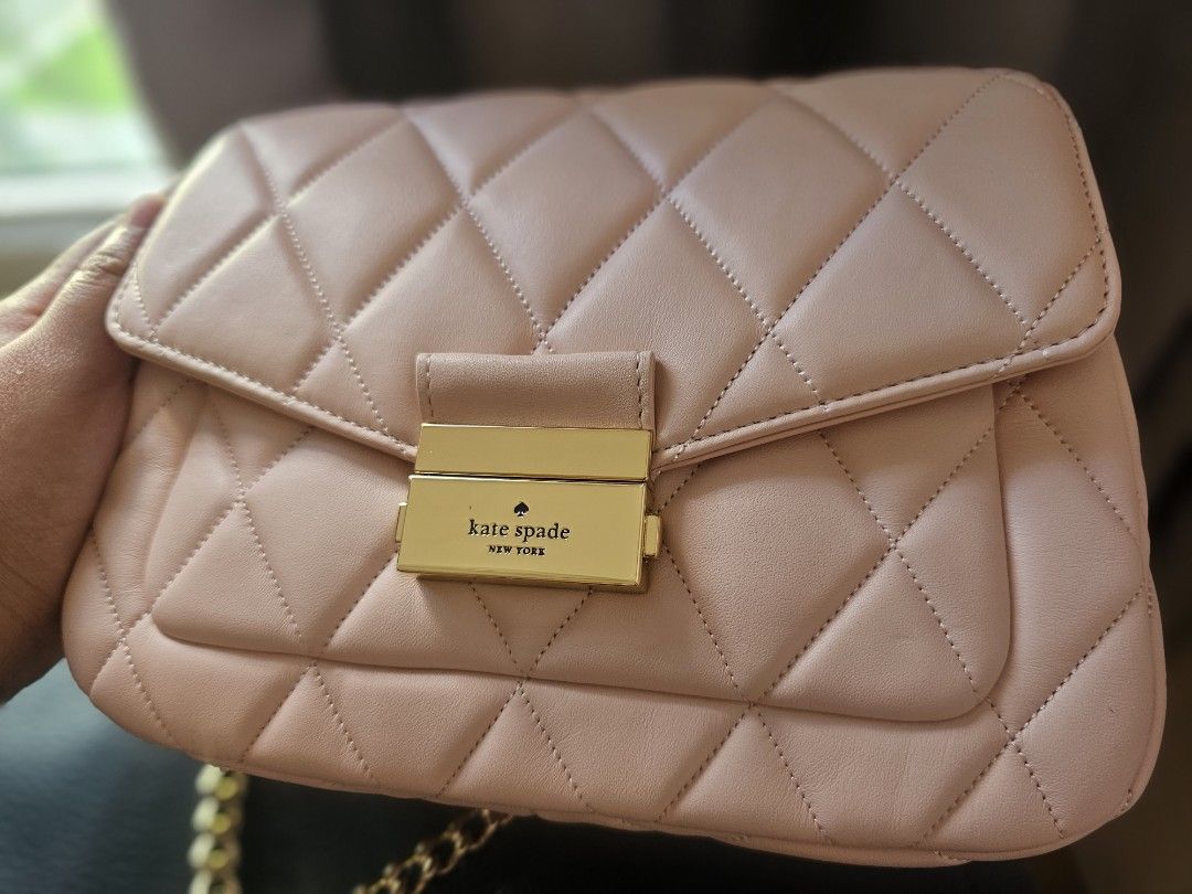 Authentic Kate Spade Conch Pink Carey way quilted bag [US