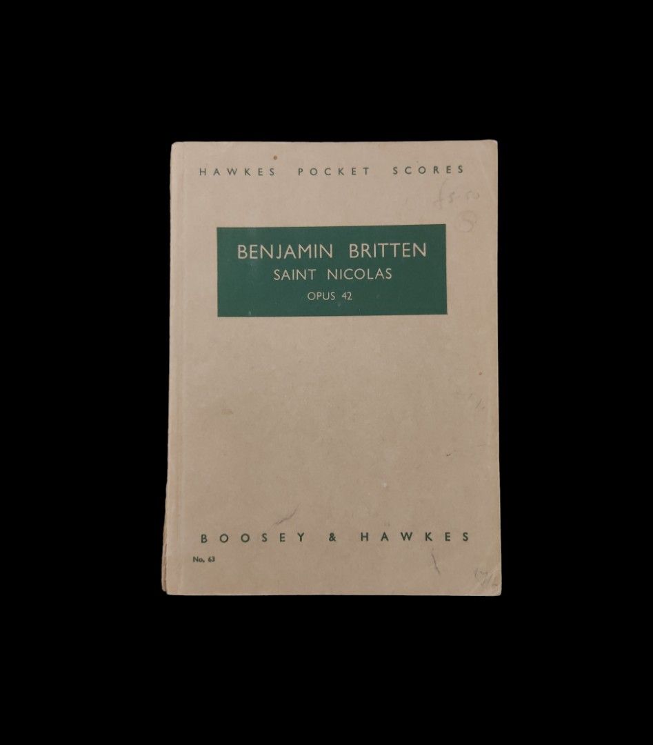 Benjamin Britten Saint Nicolas Opus. 42 (Category: Religion Books) located in Dasmarinas. Submitted by curatedreadsbykat (Listing ID 1288038247, Image 1). Description: ✨ Secondhand ✨ This is a preloved copy so kindly manage your expectations. May have flaws like dents, tanning, foxing, writings, etc..