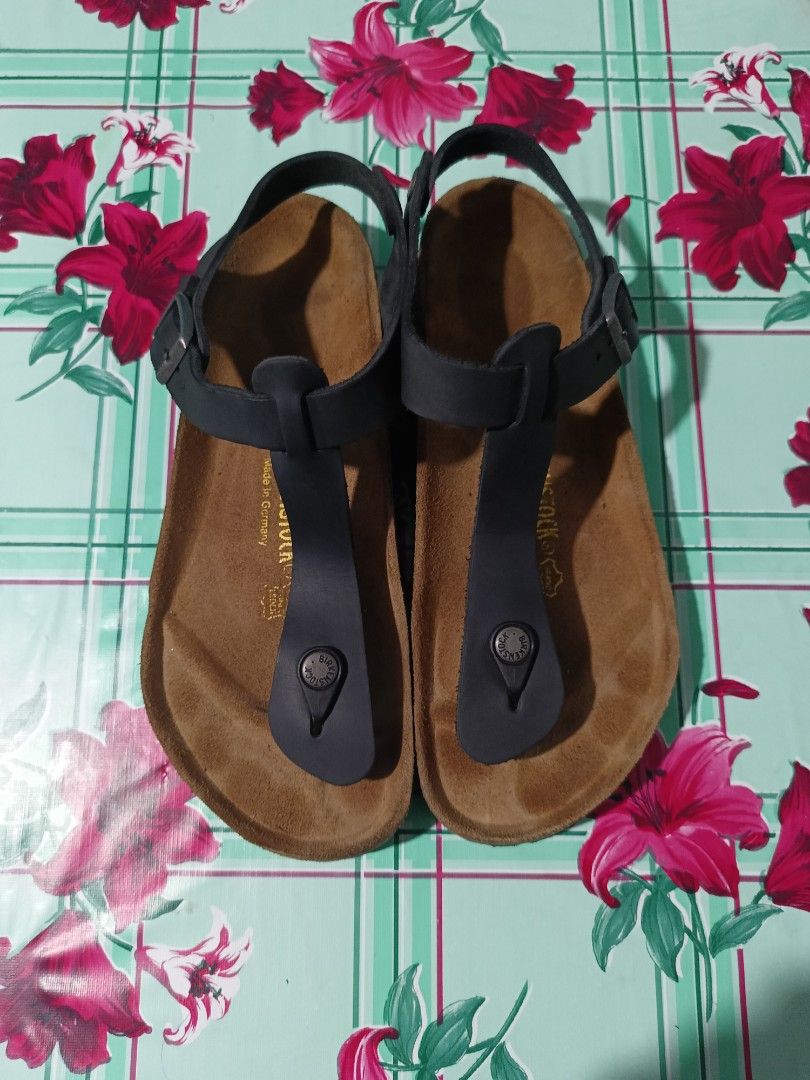 Birkenstock kairo flower sales black
