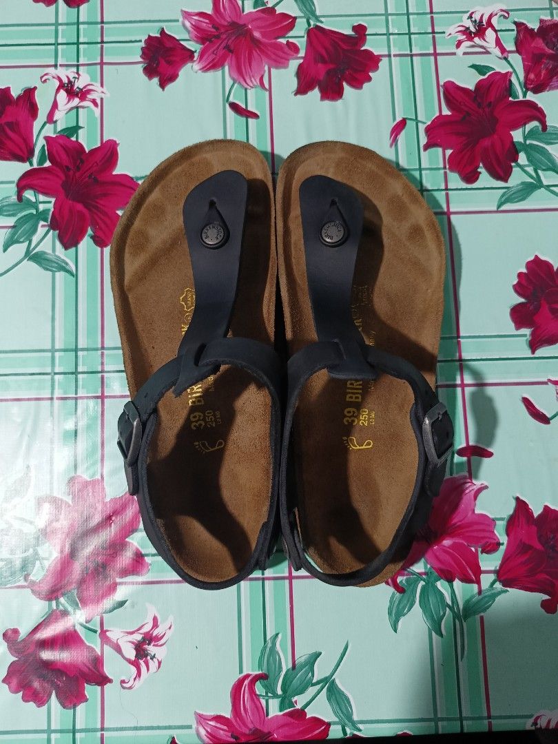 Birkenstock kairo best sale flower black