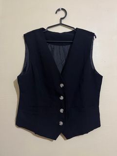 Black Vest Waistcoat