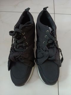 All black sneaker wedges sales