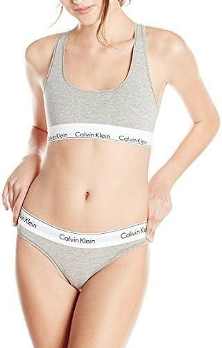 Calvin Klein Women's Bralette Lift Bra, Grey (Grey Heather 020