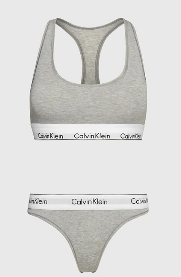 Calvin Klein Heather Grey Lingerie Set