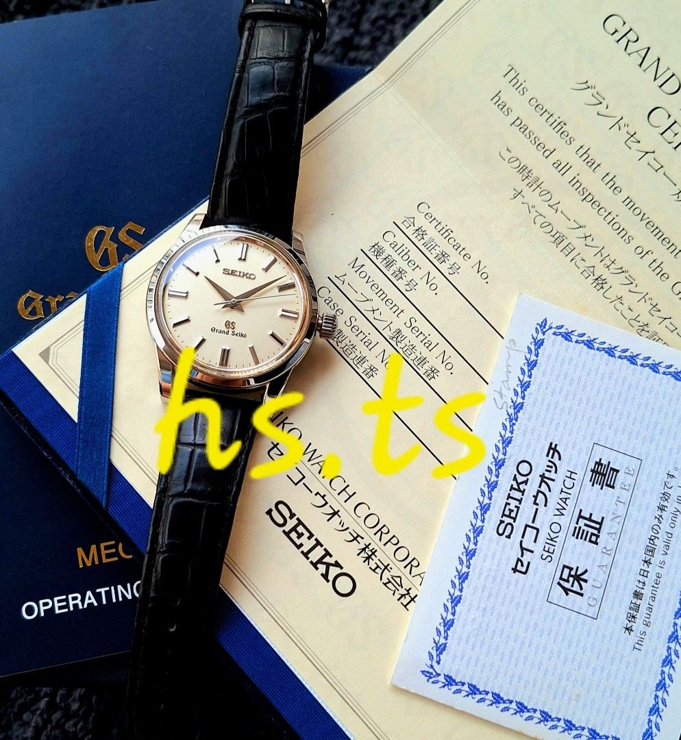 CHEAPEST FULL SET Grand Seiko Calatrava Cream Biege Mechanical Dress Watch SBGW031 Discontinued