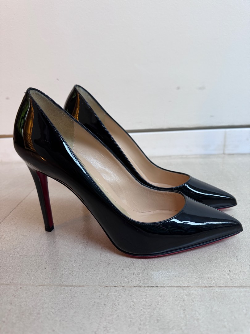 Christian Louboutin 100mm Black Patent Kate Heels Women s Fashion