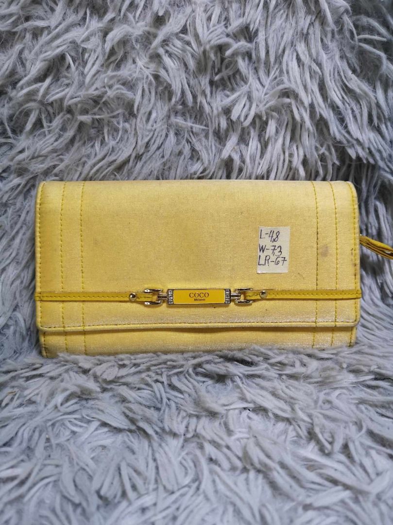 Coco Milano Yellow Long Wallet, Women's Fashion, Bags & Wallets ...
