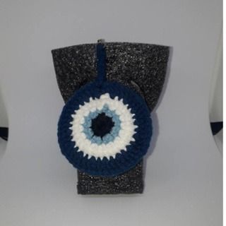 Crochet Evil Eye Keychain by Mae
