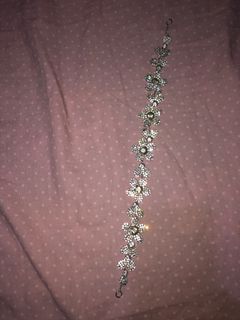 Debut js prom pageant rhinestone sparkly jewel flower headband / head accessory