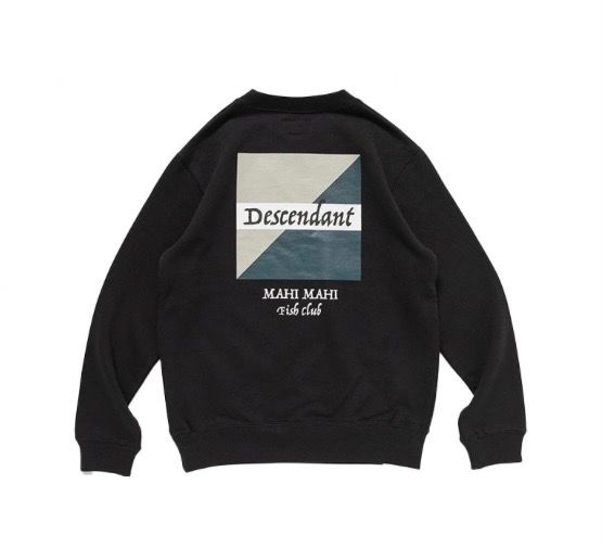 DESCENDANT MAHIMAHI CREW NECK KIDS BLACK, 男裝, 上身及套裝